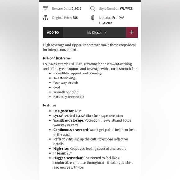 EUC Lululemon Time to Sweat crop - Picture 13 of 13